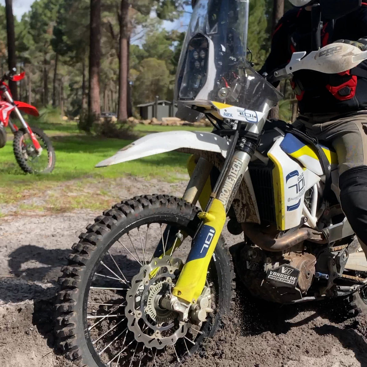 Adventure Rider on a sand Trail